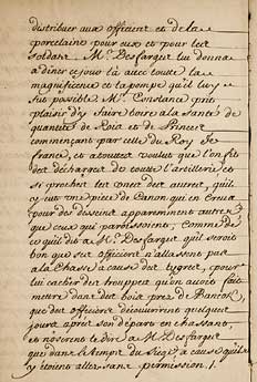 Page du manuscrit de Beauchamp