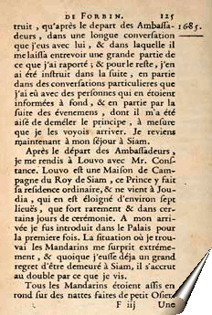 Page des Mémoires du chevalier de Forbin