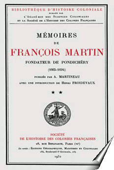Couverture des Mémoires de François Martin