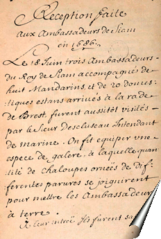 Page du manuscrit de Nicolas de Sainctot