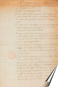 Page du manuscrit