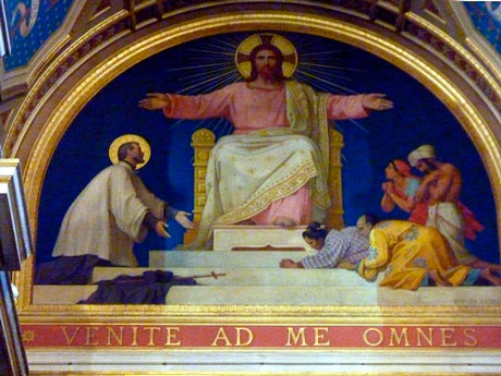 Saint François Xavier présentant au Christ les peuples qu'il a convertis. Église Saint-François-Xavier - Paris