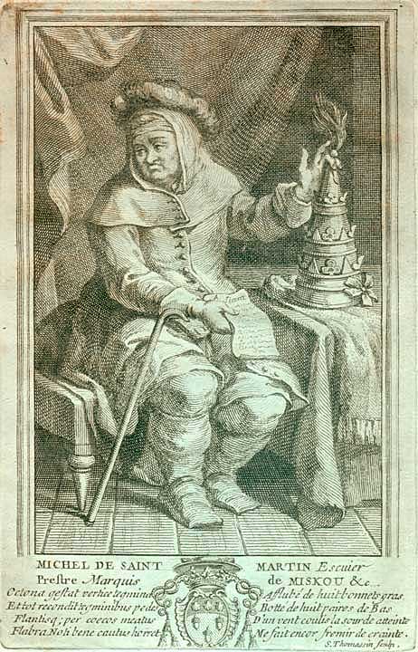 L'abbé de Saint-Martin, gravure de Simon Thomassin