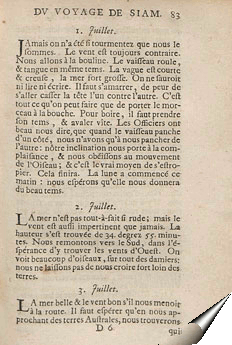 Page de juillet 1685