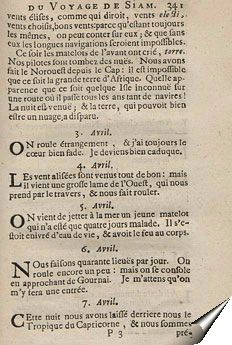 Page d'avril 1686