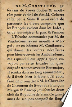 Page de la relation de Deslandes-Boureau