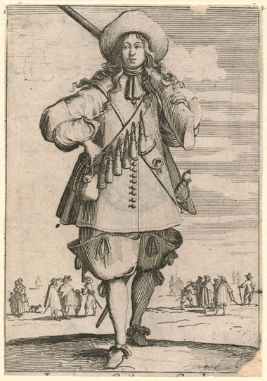 Le cadet aux gardes - Gravure de Sébastien Leclerc, XVIIe siècle.