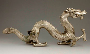 Dragon en cuivre blanc de Chine