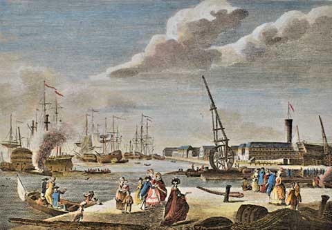 Le port de Lorient au milieu du XVIIIe siècle